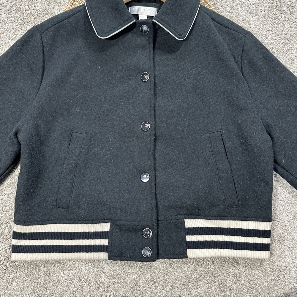 Spiritual Gangster Women's Warrior Heart Isla Jacket Crop Wool Blend in Black S - Picture 4 of 16